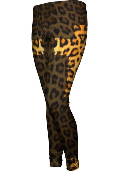 cross leopard animal skin womens leggings