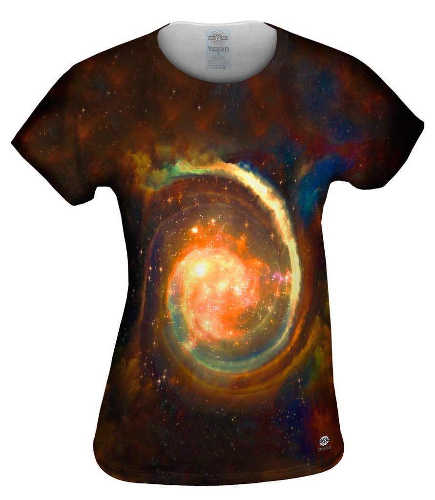Space Galaxy Virtual Ring Nebula Womens T-Shirt