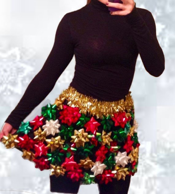 Christmas Bow Skirt