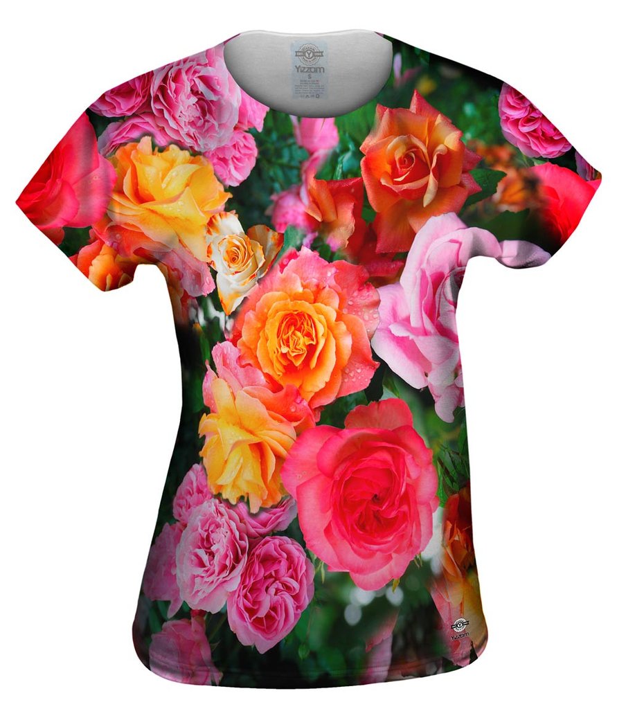 Bright Day Rose Bouquet Womens Tshirt